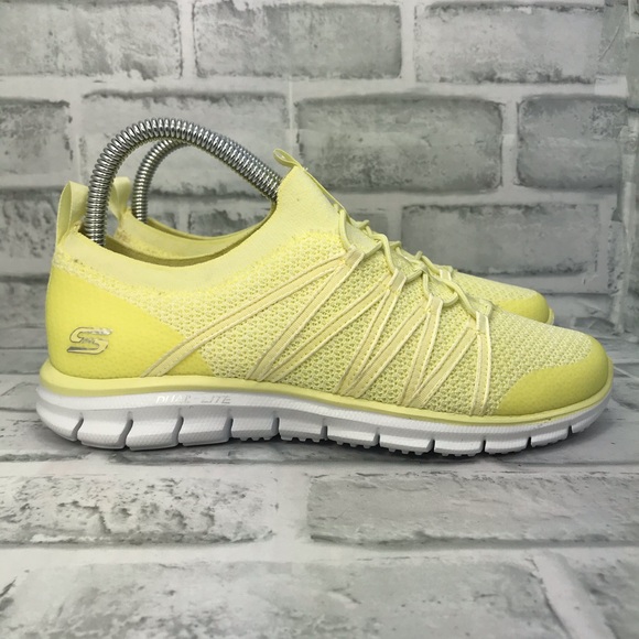 skechers memory foam womens yellow